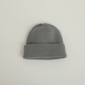 Czapka dziecięca bawełniana zimowa, unisex, szara
