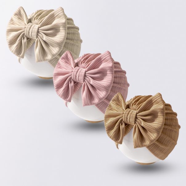 Turban dziecięcy z kokardą – modna czapeczka niemowlęca LeAnKa