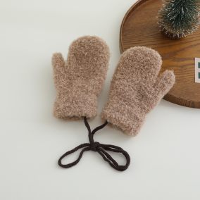 Rękawiczki dziecięce zimowe z misiem – ciepłe i miękkie | LeAnKa 2
