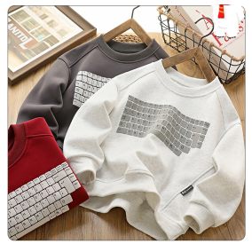 Bluza dziecięca z nadrukiem klawiatury – modna bluza unisex LeAnKa 2