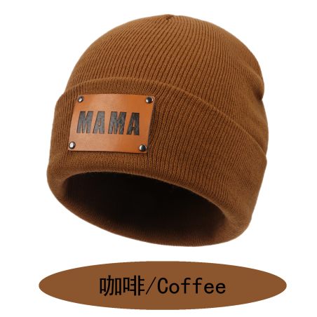 Czapka jesienno-zimowa MAMA – komplet z czapką MINI dla dziecka | LeAnKa