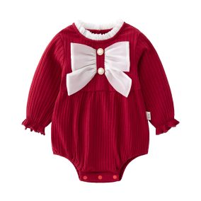 Body niemowlęce dziewczęce z kokardą | Eleganckie body bawełniane LeAnKa
