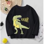Bluzka dla chłopca 3–8 lat z dinozaurem T-Rex – czarna bawełniana | LeAnKa