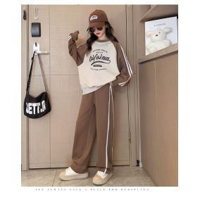 Dres dziewczęcy dwuczęściowy – bluza oversize i spodnie sportowe | LeAnKa