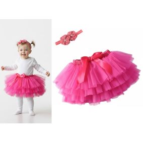 Tiulowa spódniczka tutu dla dziewczynki z kokardą | LeAnKa – elegancka spódniczka 2