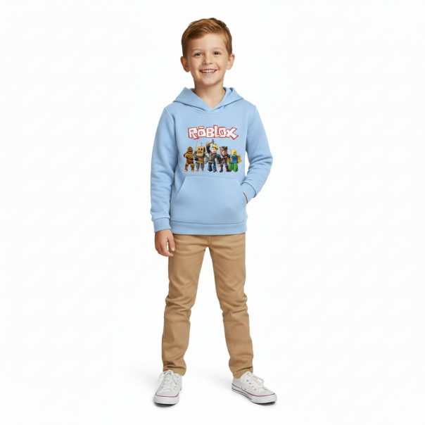 Bluza Roblox dla chłopcy 5-9 lat – modna bluza dziecięca z kapturem