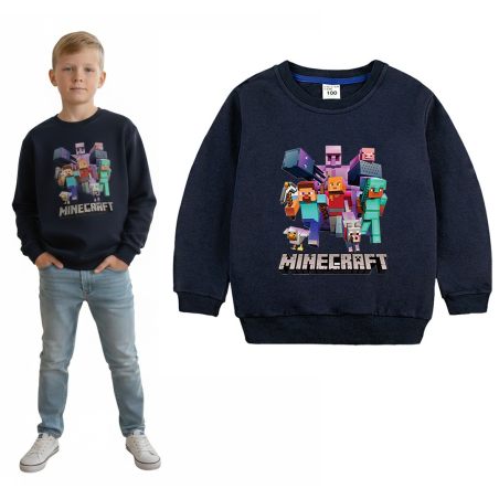 Bluzka chłopięca Minecraft – bawełniana bluza z nadrukiem | LeAnKa