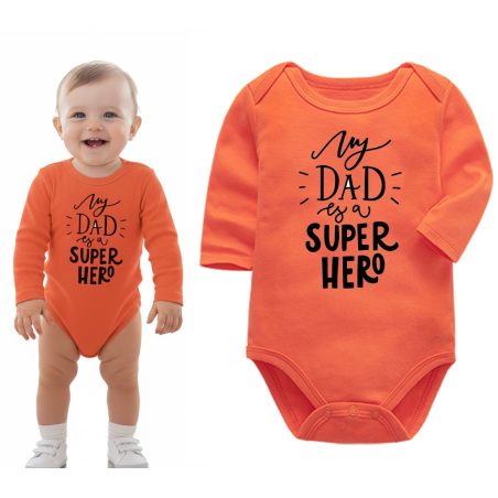 Body niemowlęce z nadrukiem „My Dad is a Super Hero” LeAnKa