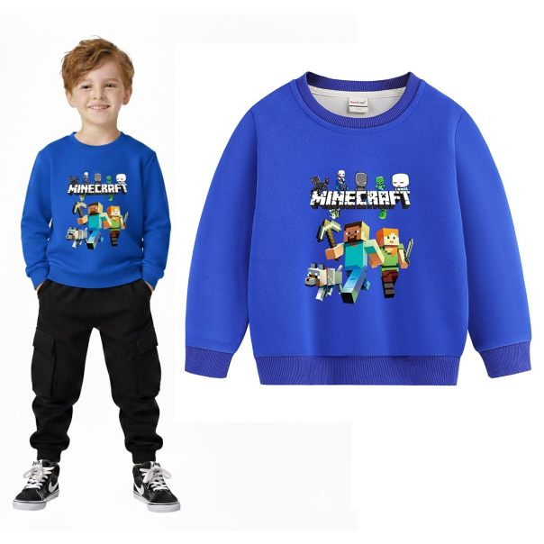 Bluza dla chłopca Minecraft 4–8 lat | Bawełniana bluza dziecięca z nadrukiem