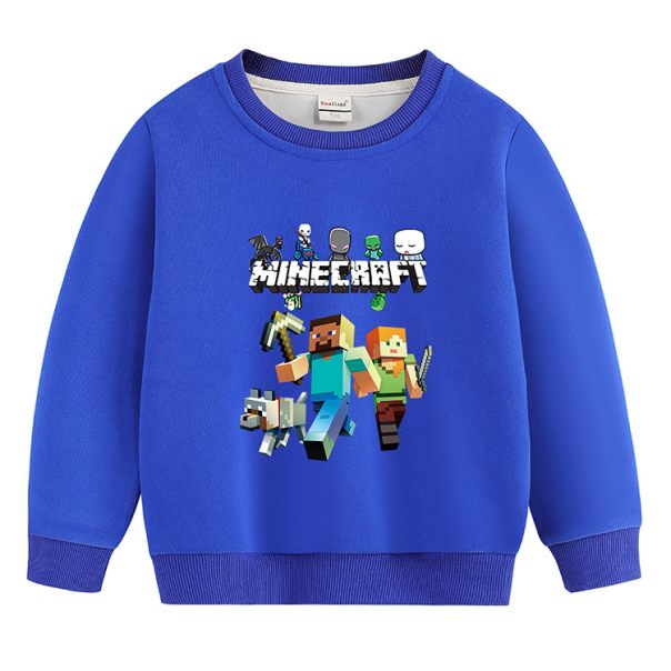 Bluza dla chłopca Minecraft 4–8 lat | Bawełniana bluza dziecięca z nadrukiem