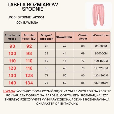 Różowe spodnie dresowe dziecięce z nadrukiem kotka – wygodne spodnie LeAnKa