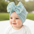 Turban dziecięcy z kokardą w kropki | Stylowa czapeczka dla dziewczynki LeAnKa