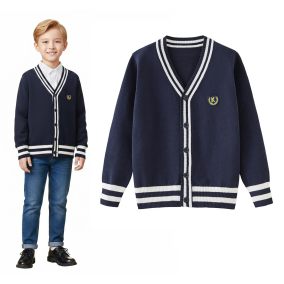 Kardigan dziecięcy LeAnKa – elegancki sweter szkolny unisex 2