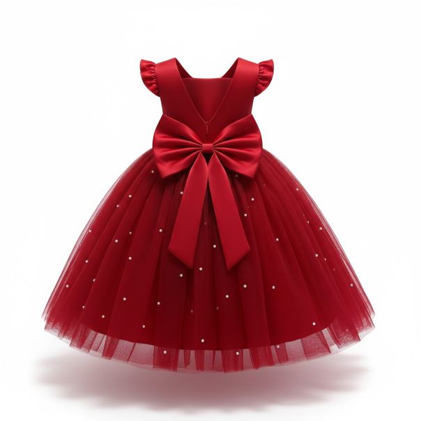 Sukienka wizytowa dziewczęca Princess Bow – elegancka tiulowa sukienka